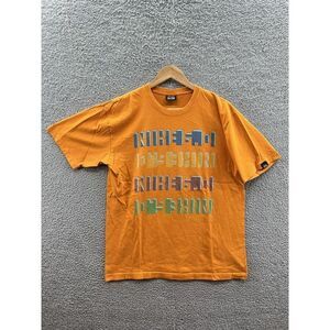 Vintage Nike 6.0 Abstract Blocks Orange Skater T-Shirt Adult Size
